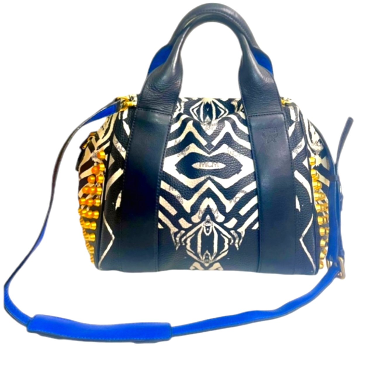 Mcm Funky Zebra Weekender With Strap Euc